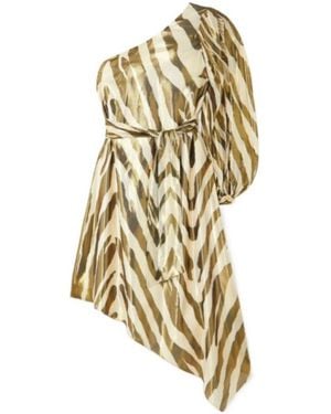 Haney Metallic Zebra Print Dress