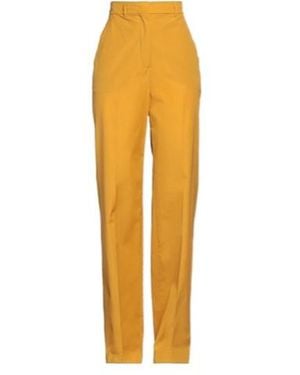 Max Mara Solid-Colored Straight-Leg Trousers - Orange