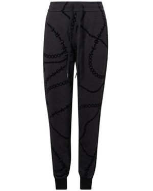 Versace Jeans Couture Couture Chain-Printed Drawstring Track Pants - Black