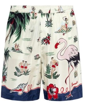 DSquared² Aloha Printed Boxer Shorts - Blue