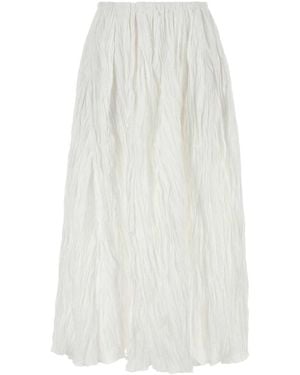 Co. Pleated Maxi Skirt - White