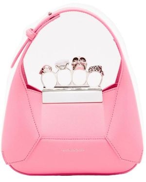 McQueen Jeweled Embellished Mini Toe Bag - Pink