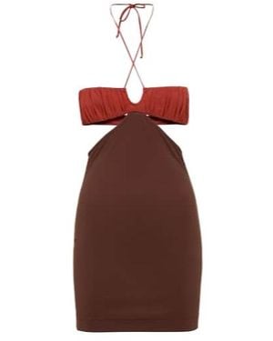 Nensi Dojaka Cutout Minidress - Brown