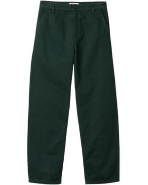 Miu Miu Logo-Embroidered Trousers - Green