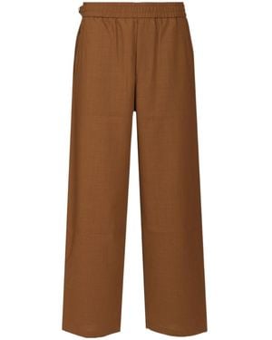 Ami Paris Elastic-Waist Pants - Brown