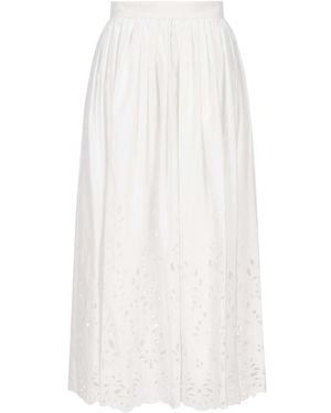 Chloé Chloé Embroidered Mid-Length Skirt - White