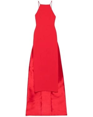 Solace London Ulla Halterneck Train Dress - Red