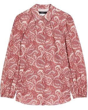 Weekend by Maxmara Printed Cotton Shirt - Red