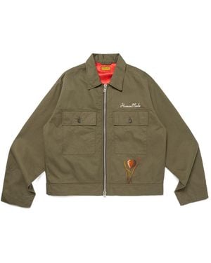 Human Made Embroidered Military Jacket - Green