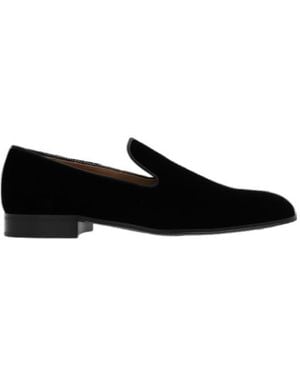 Gianvito Rossi Jean Round Toe Loafers - Black