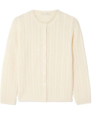 Doen Danae Cable-Knit Cardigan - White
