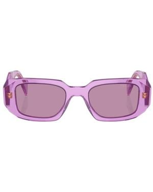 Prada Eyewear Rectangular Frame Sunglasses - Purple
