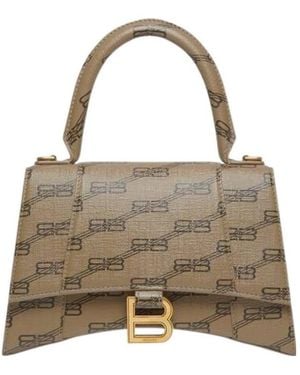 Balenciaga Hourglass Small Tote Bag - Natural
