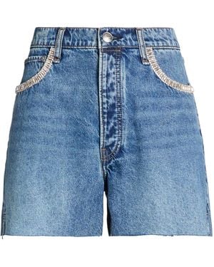 Rag & Bone Stylish Medium Denim Shorts - Blue