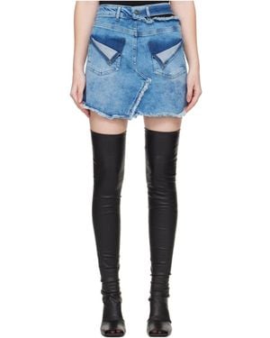 OTTOLINGER Reversed Denim Mini Skirt - Blue