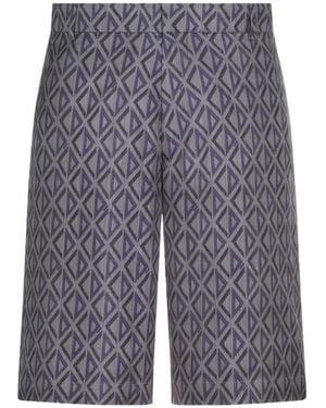 Dior Homme Cd Diamond Bermuda Shorts - Blue
