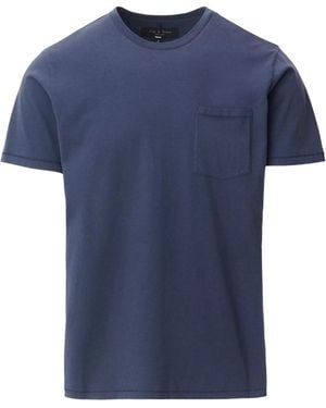 Rag & Bone Garment-Dyed Pocket T-Shirt - Blue