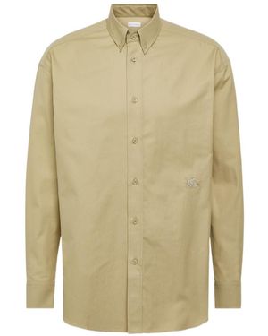 Burberry Ekd Oxford Shirt - Natural