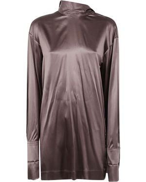 Dries Van Noten Tie-Neck Blouse - Brown