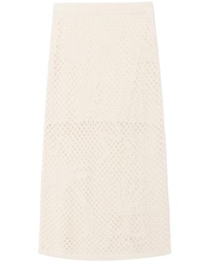 Zadig & Voltaire Open-Knit Midi Skirt - Natural