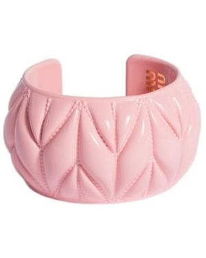 Miu Miu Bracelet With Matelassé Motif - Pink