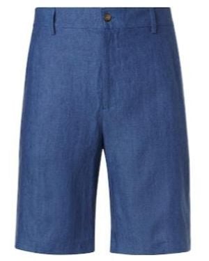 Canali Linen Bermuda Shorts - Blue