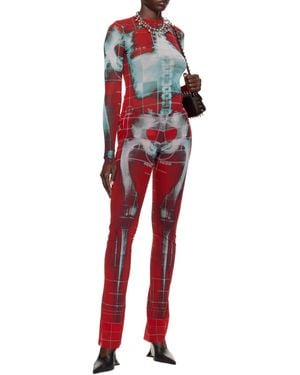 Jean Paul Gaultier Exclusive Printed Squeletor Trousers - Red