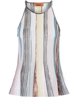 Missoni Striped Crochet-Knit Tank - Multicolor