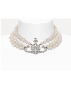 Vivienne Westwood Three Rows Of Pearl Necklaces - White