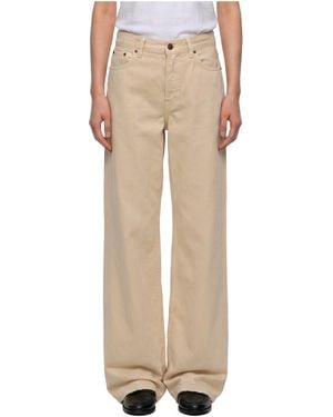 Haikure Bethany High-Waist Wide-Leg Trousers - Natural