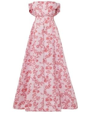 Emilia Wickstead Floral-Print Faille Gown - Pink