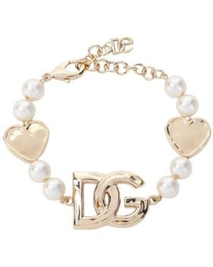 Dolce & Gabbana Dg Embellished Bracelet - Metallic