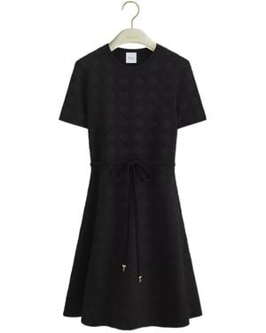 Dior Short Flared Cannage Dress - Black