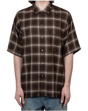 Ssstein Check-Pattern Shirt - Black