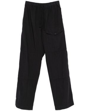 Dries Van Noten Drawstring Straight-Leg Trousers - Black