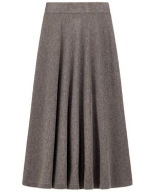 Emporio Armani Elasticated-Waistband Knitted Skirt - Grey