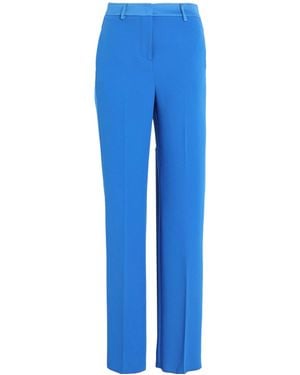 MAX&Co. Solid-Colored Satin Pants - Blue