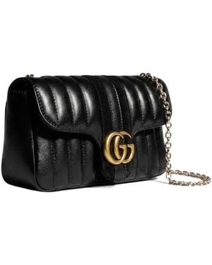 Gucci Jetset Gg Marmont Small Shoulder Bag - Black