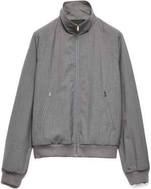 Prada High-Neck Zipped Jacket - Grey