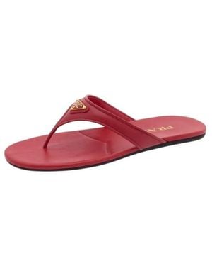 Prada Open-Toe Slippers - Red