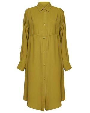 MM6 by Maison Margiela Long-Sleeved Shirt Dress - Green