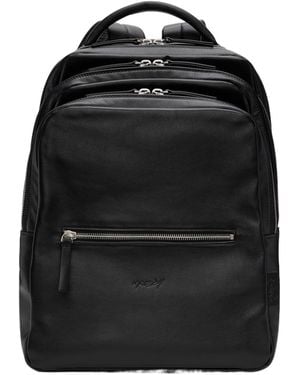 Marsèll Marsèll Triparto Logo Debossed Backpack - Black