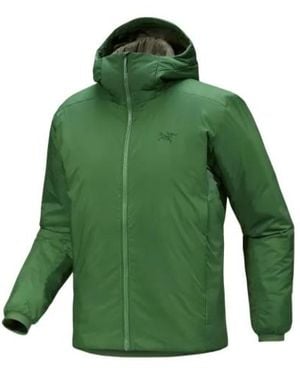Arc'teryx Atom Heavyweight Solid Color Logo Logo Hooded Cotton Suit - Green
