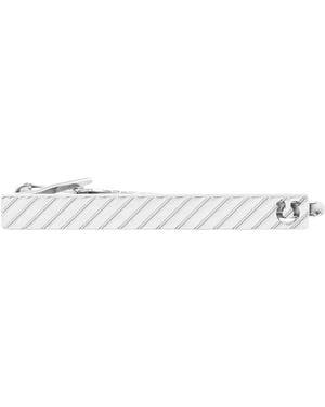 Ferragamo Gancini Logo Tie Clip - White