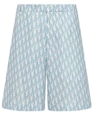 Dior Oblique Bermuda Shorts - Blue