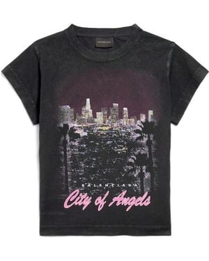 Balenciaga T-Shirt With Colourful Print - Black