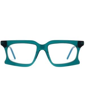 Kuboraum D73 Rectangular-Frame Glasses - Blue