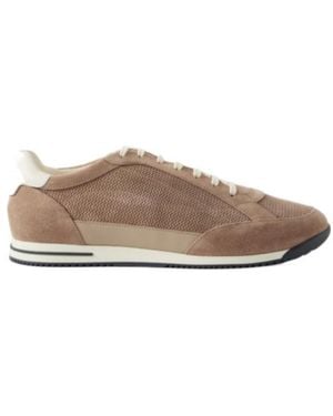 Brunello Cucinelli Low Top Lace Up Trainers - Brown