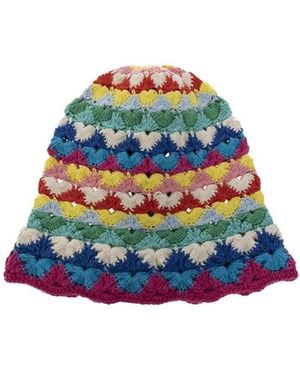 Alanui Over The Crochet Knitted Hat - White