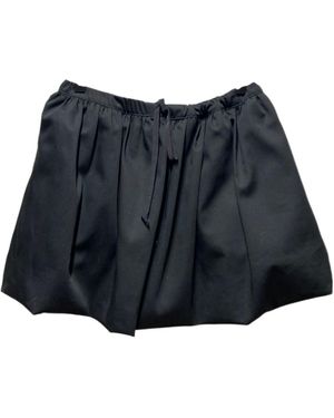 Patou Puffy Mini Skirt - Blue
